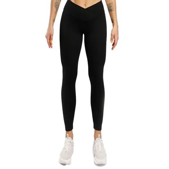 Medium SWEETALUNA Black Tunny Control Fitness Leggings - Picture 1 of 6